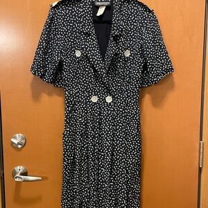 S.L. Fashions Black and White Romper Vintage